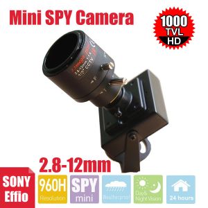 Caméras Uvusee CCTV Sony Effio 1000TVL 960H 2.812mm Caméra de sécurité Varifocal Zoom Dens D / N