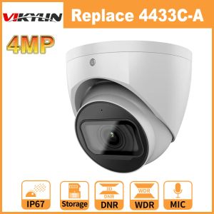 Cameras Vikylin Dahua OEM 4MP IP Camera Poe Ir Night Vision Starlight Dome Metal Breetin Mic SD Card de sécurité Cameras de sécurité Remplacez 4433CA