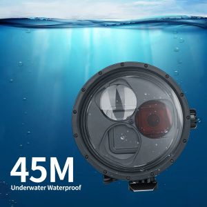 Caméras Cadre de logement étanche pour GoPro Hero 7 6 5 Black Underwater Diving protecteur avec filtre rouge pour GoPro 7 6 5 accessoire