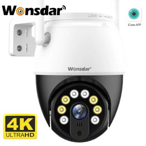 Cámaras Cámara IP Wifi 4K 8MP Cámara PTZ PTZ Outdoor 4MP HD Atuto Security CCTV Camera 1080p P2P Video Vigilancia ICSEE