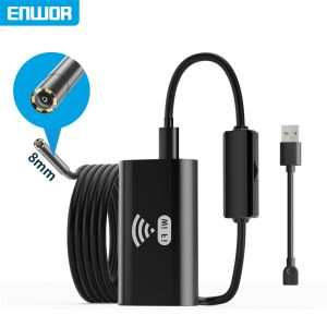 Caméras Caméra en endoscope industriel sans fil pour iPhone et téléphones ORID Endoscopie 720p WiFi Inspection Inspection Caméra d'égout de voiture 8 mm