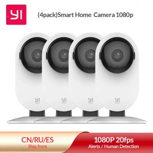 CAMERA YI 4PC Home Camera 1080p Kits WiFi IP Sécurité Système intelligent avec Vision Night Vision Monitor Baby sur iOS, Android App
