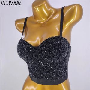 Camis Visivane Fashion Clothes Tank Sling New Stage Dance Wear Women Women Clothing Y2k Tops Corset Streetwear Sexy Club Bastet Party