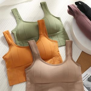 Camisoles Réservoirs Thermique Été Style Respirant Intérieur Et Extérieur Porter Gilet Femmes Sans Anneau En Acier Rassembler Sous-Vêtements De Sport Soutien-Gorge De Sport Entraînement