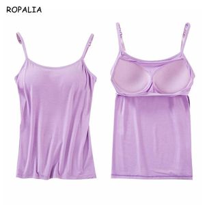 Camisoles Tanks Women Padded Soft Casual Bra Tank Top Spaghetti Cami Vest Female Camisole With Built In 230503