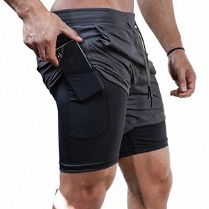 Pantalones cortos de camuflaje para correr para hombre, pantalones cortos deportivos 2 en 1, entrenamiento de secado rápido, gimnasio, pantalones cortos para correr, pantalones cortos de verano para hombre C5l7 #