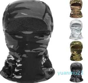 Pasamontañas de camuflaje, máscara facial completa para juegos de guerra, ciclismo, caza, ejército, casco de bicicleta, gorro táctico, bufanda