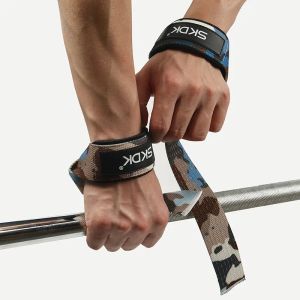 Camouflage Weight lifting Wrist Straps Fitness Bodybuilding Training Gym lifting straps with Non Slip Flex Gel Grip ZZ