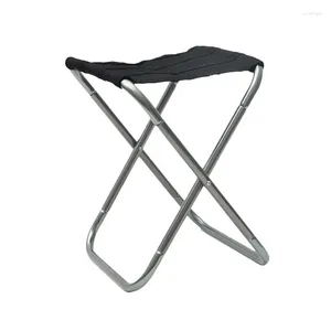 Muebles de campamento 2024 Silla para acampar al aire libre Aleación de aluminio dorada plegable con bolsa Taburete Asiento Pesca