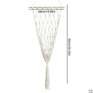 Camp Furniture Bohemian tissé cintre Rame Wall Hang Hang Toy Net Creative P Animal Storage monté Hanging Home Decoration Drop Livrot Sp Dhuys