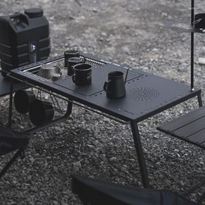 Camp Furniture Camping IGT Table Portable Picnic Unit Board Combination Travel Dinner Desk Outdoor Folding