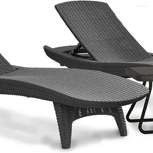 Camp Furniture Chaise longue, ensemble de table d'appoint, sièges de patio, chaises longues