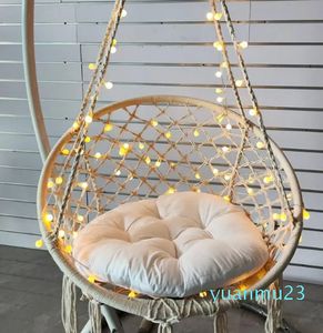 Mobilier de camping balançoire de jardin nordique, hamac en corde de coton, chaise suspendue tricotée à la main, lit d'intérieur et d'extérieur pour enfants