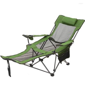 Mobilier de camp chaise longue pliante extérieure tabouret de pêche Portable loisirs plage Camping siège bureau sieste accessoires légers