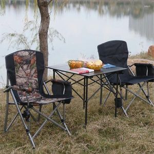 Mobilier de Camp extérieur Portable grand fauteuil Camping directeur chaise dossier confortable pêche plage matériau en acier inoxydable