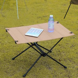 Mobilier de camping Table de camping pliante en plein air ultralégère Rouleau en alliage d'aluminium Voyage Barbecue Léger Portable Pique-nique Randonnée Pêche Y8e0