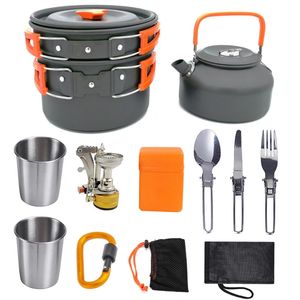 Camping cooking set Gear Outdoor stove teapot Pan cup Accessories Portable Equipment camper accessories kitchen 240116