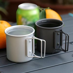 Tasse de camping gobelets en titane Portable voyage tasses à café en acier inoxydable tasse à thé tasse pour camping/voyage/usage domestique 300ml PAR MER BBB15027