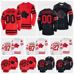 Canada Hockey Jersey 2022 Hiver 97 Connor McDavid 87 Sidney Crosby 7 Alex Pietrangelo Steven Staos 91 Nazem Kadri 63 Brad Marchand Red blanc rouge