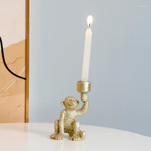 Partes de velas 1 PC creative Monkey Style Candlestick Simple Wedding Decoration Bar Party Room Home