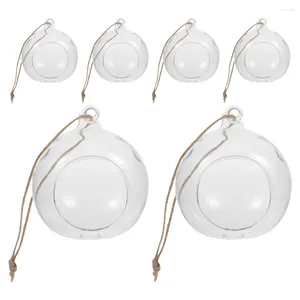 Bougeoirs 6 pièces récipients en verre suspendus porte-bougie chauffe-plat Style européen bricolage Globe sphère Terrarium