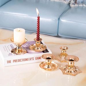 Candlers porte-décor de Noël Holder Gold Fer Candlestick Tray European Romantic Stand Home Festival Centres de mariage