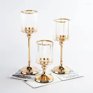 Bandlers Crystal Glass Holder Candlestick Decor Ornement for Home Living Bar Restaurant Decoration 55KF