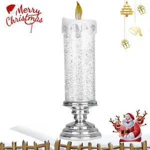 Bandlers scintille des bougies sans volet batterie de la lumière de Noël à eau à LED de Noël avec une couleur de paillettes changeant