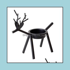 Candlers Home Decor Garden Creative Table Cadeaux Joyeux No￫l Decors pour No￫l Elk Elk Bandle Holder Drop Livrot 2021 217BN