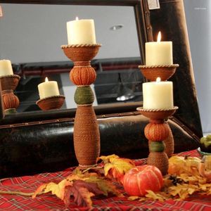 Bandlers Imitation Corde Holder Resin Candlestick Home Coffee Table Decoration
