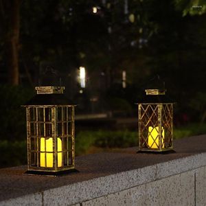 Bougeoirs LED Lanterne À Énergie Solaire Lampe Maison Décoration De Jardin Lumière Décor Chaud Goutte