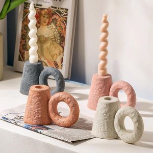 Candlers Nordic Creative Handmade Big Oree Oreat Grosted Ceramic Holder for Home Room Decor Personalized Wedding Dining Table Candlestick