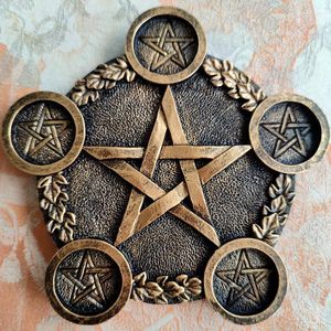 Bougeoirs rétro pentagramme chandelier accessoires magiques recueillir énergie décoration ameublement artisanat