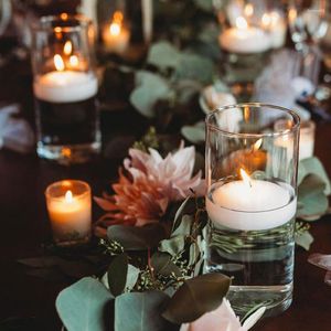 Candle Holders Wedding Centerpieces Glass Cylinder Floating Candles Vases With