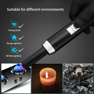 CADERA LIGHTER ELECTRÓNICO USB Carga a prueba de viento ARC Lighter para los fuegos artificiales BBQ COCINA PULSOS DE PULSO