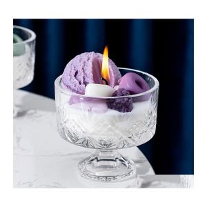 Bougies 2pcs cire de soja crème glacée parfum bougie intérieure décorative mariage romantique chandelle livraison maison jardin Dhsgj