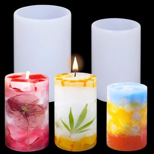 Candles 3D Cylinder Shape Candle Silicone Mold DIY Cented Candle Soap Mould Craft Gift Making Plaster Resin Wax Homemade Decoration 230608