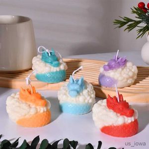 Bougies 3D bricolage nuage Dragon bougie Silicone moule nuage mignon Dragon gâteau chocolat Silicone moule Dragon résine savon moule