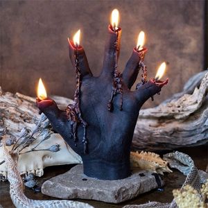 Velas Vela de mano sangrante Decoración de terror Velas espeluznantes Portavelas alto 221026