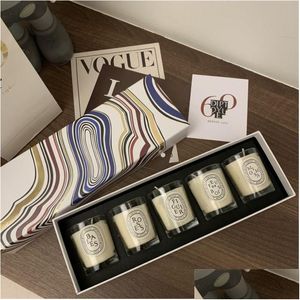 Bougies cadeaux de Noël ensemble de luxe Dip Collection parfum parfumé par anniversaire fête de mariage faveurs décorations pour la maison livraison directe Dh59S