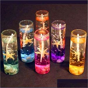 Velas creativas perfumadas jalea vela vasos en forma de taza transparente diy aromaterapia para cumpleaños decoraciones de fiesta de navidad gota dhfls