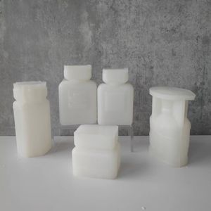 Bougies faites à la main 3D bouteille bougie moule luxe parfum Silicone moule 230217