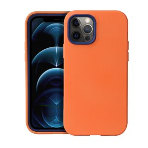 Color caramelo engrosado anticaída Dos en uno TPU más PC Fundas para teléfonos móviles Funda para iPhone 11 12 Pro Max mini 7P 8P X XS XR MOQ 100pcs