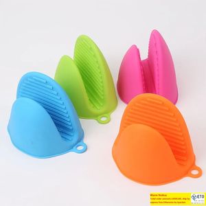 Bonbons couleurs cuisine Silicone résistant à la chaleur gants four à micro-ondes gant isolé antidérapant gant cuisson cuisson four mitaines