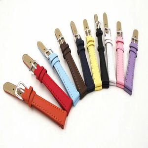 Candy Colors Sweet Pu Leather Strap Watch Band 12 mm 14 mm 16 mm 18 mm 20 mm Men de haute qualité