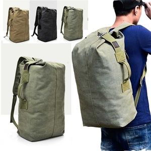 Mochila de lona Bolsa para hombres Deportes al aire libre Duffle Mochila de viaje Senderismo S Pesca Campong S 220208