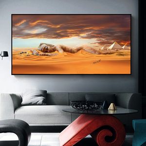 Pintura en lienzo de la película Dioses de Egipto, leyenda del desierto, carteles de pirámides e impresiones, arte de pared para sala de estar, decoración del hogar, Cuadros