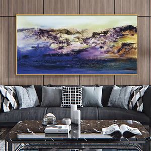 Pintura en lienzo sin marco imágenes abstractas de montaña arte de pared para sala de estar hogar moderno Docor paisaje carteles e impresiones