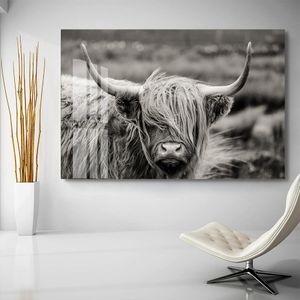 Peintures sur toile Scottish Highland Cow Yak Affiches d'animaux Wall Art Prints Pictures on Canvas Prints for Living Modern Home Decoration NO FRAME