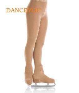 Capris DANCEYOU Medias de patinaje artístico Pantalones de patinaje sobre hielo Pantimedias con patas Equipo deportivo térmico suave con hebillas para niñas, mujeres y adultos